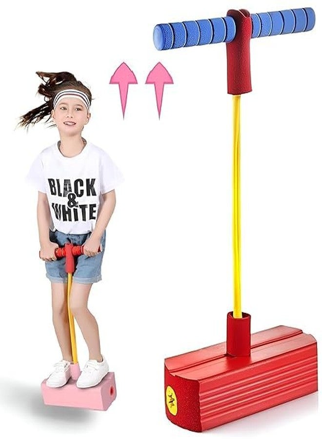 SKYUNION Kids Pogo Jumper Fun and Safe Pogo Stick for Toddlers, Durable Foam Bungee Jumping Stick Makes Squeaky Sounds Improves Balance Multicolor - Image 1